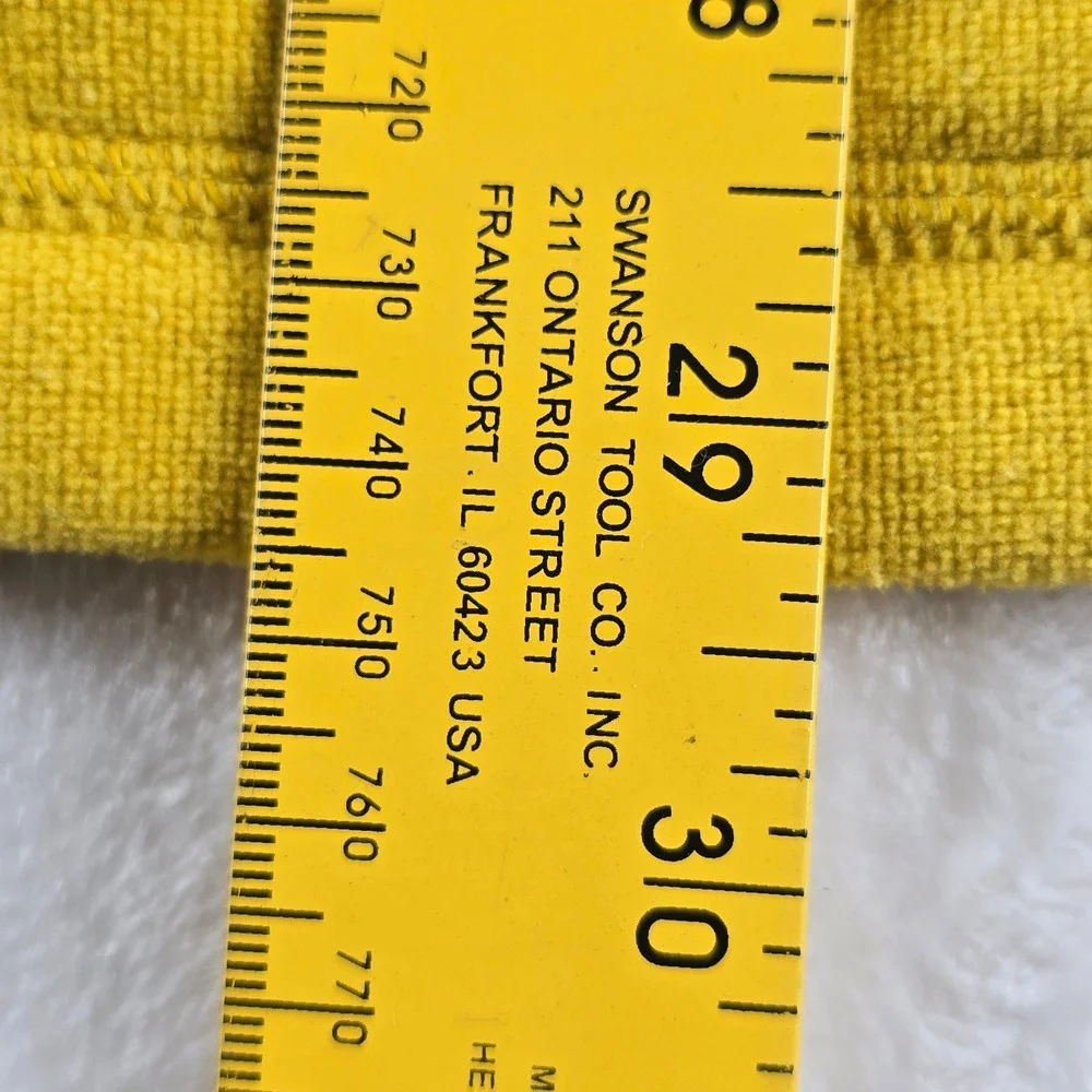 The North Face Fleece Jacket Mens XL Full Zip Yellow Mock Neck Outdoor Pockets